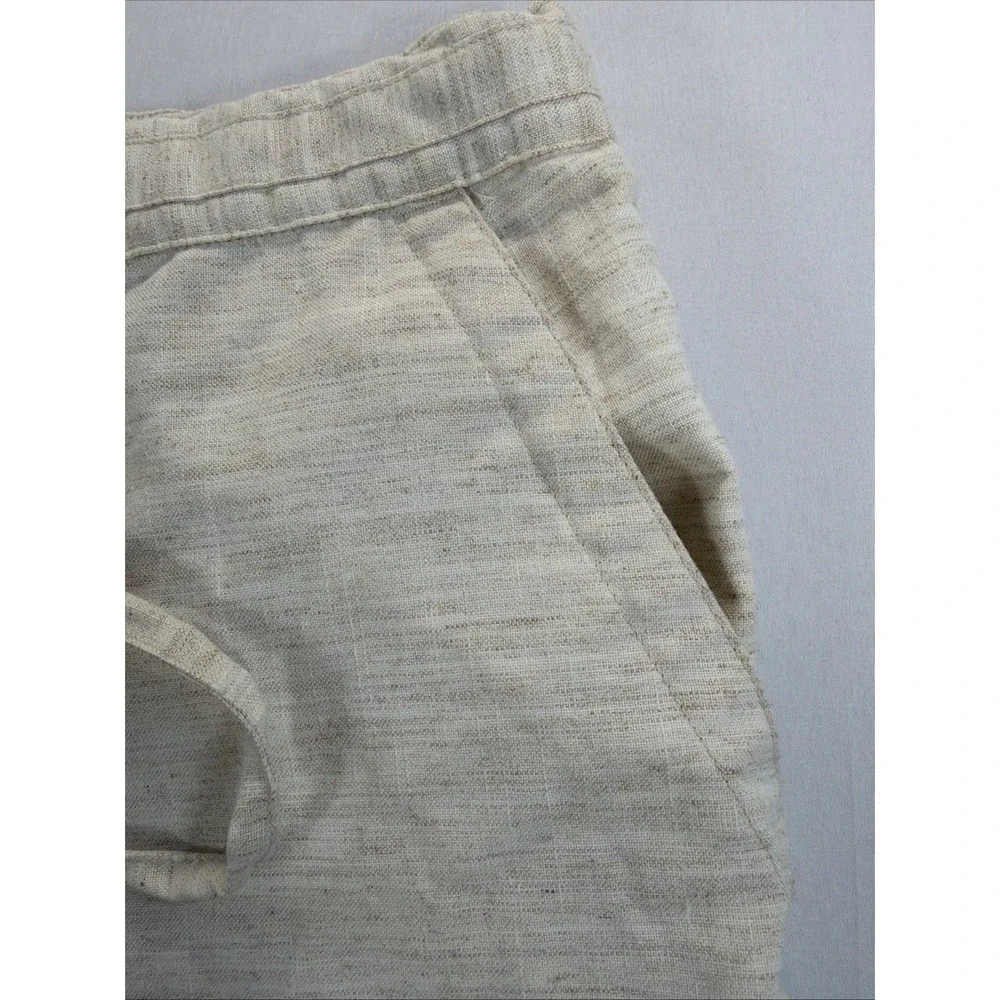 John Blair Drawstring Pants Men's L Beige Pull On Elastic Waist Casual Relaxed